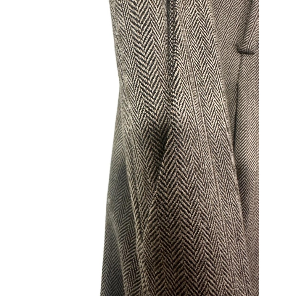MAGASCHONI COLLECTION Trousers Womens 16 Brown Grey Herringbone Wide Leg - Picture 8 of 14